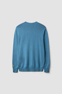 SKY BLUE FISH KNITTED SWEATER