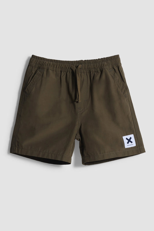 OLIVE GREEN VALLEY KIDS SHORTS