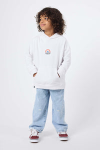 SUDADERA CON CAPUCHA KIDS RAINBOW BLANCA
