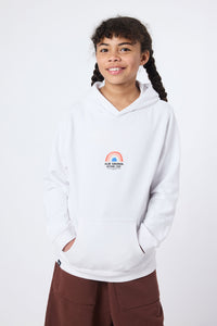 SUDADERA CON CAPUCHA KIDS RAINBOW BLANCA