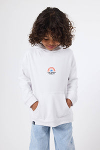SUDADERA CON CAPUCHA KIDS RAINBOW BLANCA