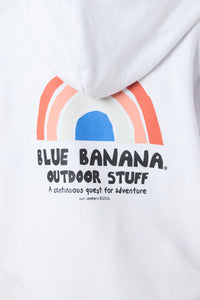 SUDADERA CON CAPUCHA KIDS RAINBOW BLANCA