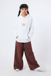 SUDADERA CON CAPUCHA KIDS RAINBOW BLANCA