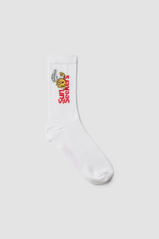 WHITE GRAPHIC SOCKS