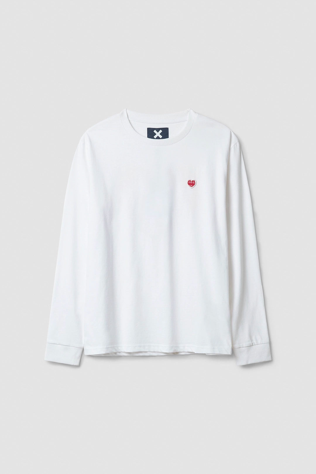 CAMISETA MANGA LARGA HEART BLANCA