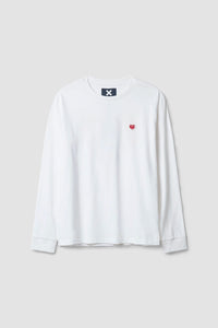 WHITE HEART LS TEE