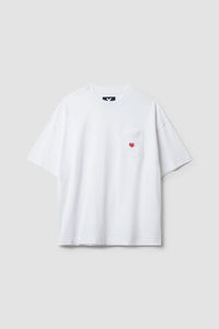 WHITE HEART POCKET TEE