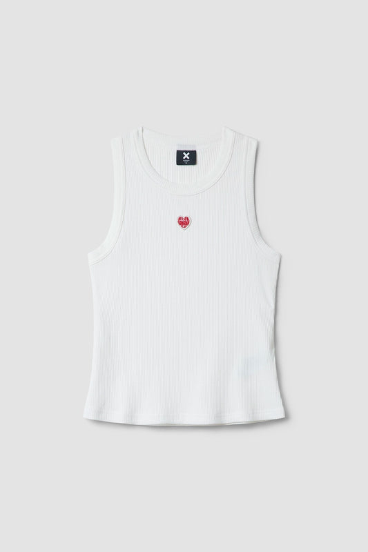 WHITE HEART WOMAN TANK TOP