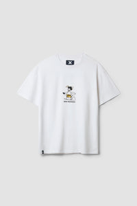 WHITE WIPEOUT TEE
