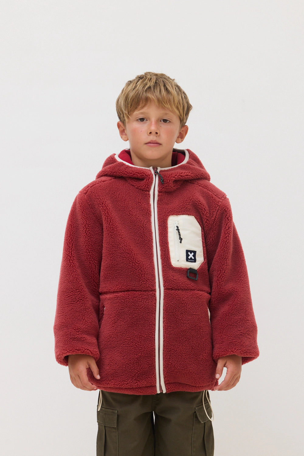WINE BARRY KIDS POLAR HOODIE