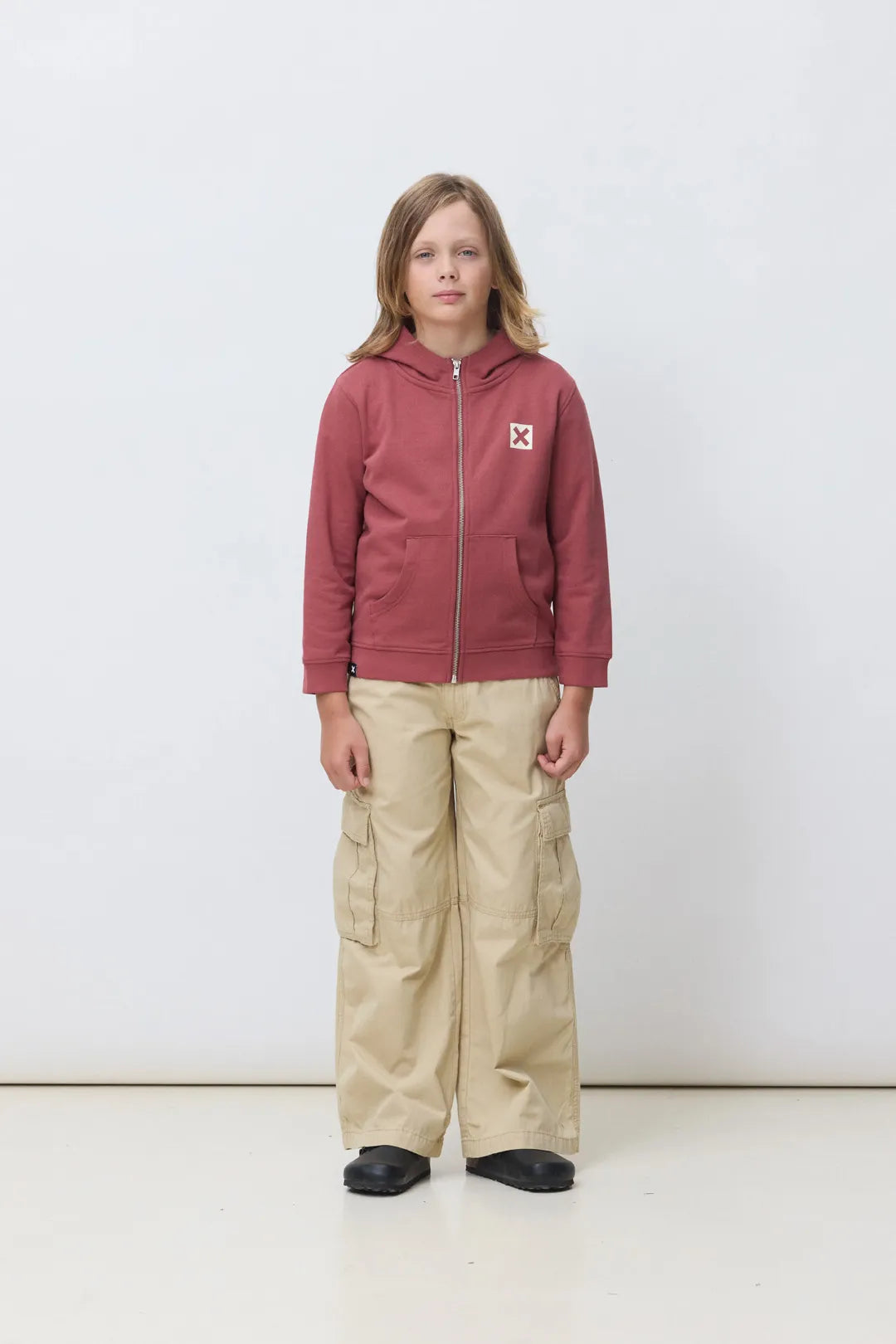 WINE NATURE KIDS FULL ZIP HOODIE